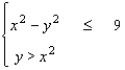 <strong>Find a system of inequalities for the graph shown. </strong> A) B) C) D) E)