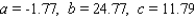 <strong>Three average monthly low temperatures for Detroit are listed in the table. Let correspond to January, to February, . . . , and to December. Determine a quadratic function that interpolates the data - that is, determine the constants a, b, and c such that , and .</strong> A) B) C) D) E)