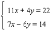 <strong>Solve the system. </strong> A) B) C) D) E)