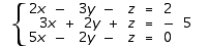 <strong>Use matrices to solve the system. </strong> A) B) C) D)The system is dependent E)No solution