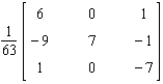 <strong>Find the inverse of the matrix if it exists. </strong> A) B) C) D) E)Does not exist
