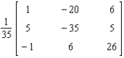 <strong>Find the inverse of the matrix if it exists. </strong> A) B) C) D) E)Does not exist