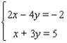 <strong>Solve the system using the inverse method.</strong> A) B) C) D)The system is inconsistent E)The equations are dependent