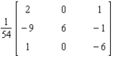 <strong>Find the inverse of the matrix if it exists. </strong> A) B) C) D) E)Does not exist