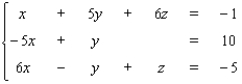 <strong>Solve the system using the inverse method. </strong> A) B) C) D)The system is inconsistent. E)The equations are dependent.