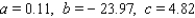 <strong>Three average monthly low temperatures for Detroit are listed in the table. Let correspond to January, to February, . . . , and to December. Determine a quadratic function that interpolates the data - that is, determine the constants a, b, and c such that , and .</strong> A) B) C) D) E)