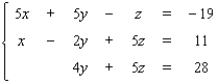 <strong>Use matrices to solve the system. </strong> A) B) C) D)The system is inconsistent E)The equations are dependent