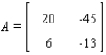 Let be the identity matrix of order 2, and let . Find the polynomial for the given matrix A in order to find the zeros of . (In the study of matrices, is the characteristic polynomial of A, and the zeros of are the characteristic values (eigenvalues) of A.)