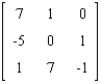 Find the determinant of the matrix after introducing zeros.