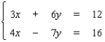 Use Cramer's rule, whenever possible, to solve the system.