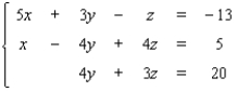 Use matrices to solve the system.  