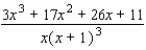 Find the partial fraction decomposition.  