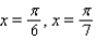 <strong>Shown in the figure is a graph of the function f for . Use a sum-to-product formula to help find the first two x-intercepts. </strong> A) B) C) D) E)