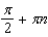 <strong>Find all solutions of the equation. </strong> A)1 B) for every integer n. C) for every integer n. D) for every integer n. E) for every integer n.