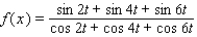 Use the graph of f to find the simplest expression g(x) such that the equation f (x) = g (x) is an identity.