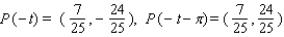 <strong>Let P ( t ) be the point on the unit circle U that corresponds to t. If P ( t ) has the coordinates , find , , , .</strong> A) B) C) D) E)