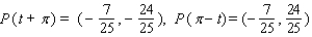 <strong>Let P ( t ) be the point on the unit circle U that corresponds to t. If P ( t ) has the coordinates , find , , , .</strong> A) B) C) D) E)
