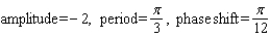 <strong>Find the amplitude, the period, and the phase shift. </strong> A) B) C) D) E)