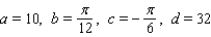<strong>Scientists sometimes use the formula to simulate temperature variations during the day, with time t in hours, temperature f ( t ) in , and t=0 corresponding to midnight. Assume that f ( t ) is decreasing at midnight. Determine values of a, b, c, and d that fit the information: the high temperature of 32 occurs at 2 P.M., and the average temperature of 23 occurs 6 hours later.</strong> A) B) C) D) E)
