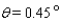 <strong>Approximate the acute angle to the nearest . </strong> A) B) C) D) E)