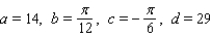 <strong>Scientists sometimes use the formula to simulate temperature variations during the day, with time t in hours, temperature f ( t ) in , and t=0 corresponding to midnight. Assume that f ( t ) is decreasing at midnight. Determine values of a, b, c, and d that fit the information: the high temperature of 29 occurs at 2 P.M., and the average temperature of 21 occurs 6 hours later.</strong> A) B) C) D) E)