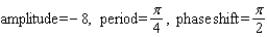 <strong>Find the amplitude, the period, and the phase shift. </strong> A) B) C) D) E)