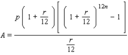 <strong>If monthly payments p are deposited in a savings account paying an annual interest rate r, then the amount A in the account after n years is given by: Estimate n for p = 90, r = 0.08 and A = $259,153.</strong> A) B) C) D) E)