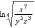 <strong>Express in terms of logarithms of x, y, or z. </strong> A) B) C) D) E)