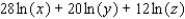 <strong>Express in terms of logarithms of x, y, or z. </strong> A) B) C) D) E)