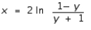 <strong>Use common logarithms to solve for x in terms of y. </strong> A) B) C) D) E)