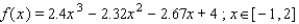 <strong>Graph f on the given interval. Estimate the largest interval [ a , b ] with a < 0 < b on which f is one-to-one.  </strong> A)   B)   C)   D)   E)   <div style=padding-top: 35px> 