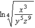 <strong>Express in terms of logarithms of x, y, or z. </strong> A) B) C) D) E)