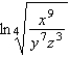 <strong>Express in terms of logarithms of x, y, or z. </strong> A) B) C) D) E)