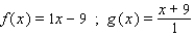 <strong>Use the theorem on inverse functions to determine whether f and g are inverse functions of each other. </strong> A)f and g are not inverse functions of each other. B)f and g are inverse functions of each other.