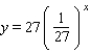 <strong>Find an exponential function of the form f (x) = ba<sup> </sup><sup>x</sup><sup> </sup> that has the given y-intercept and passes through the point P: y-intercept = 27; P (3,1);</strong> A) B) C) D) E)