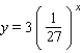 <strong>Find an exponential function of the form f (x) = ba<sup> </sup><sup>x</sup><sup> </sup> that has the given y-intercept and passes through the point P: y-intercept = 27; P (3,1);</strong> A) B) C) D) E)