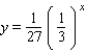 <strong>Find an exponential function of the form f (x) = ba<sup> </sup><sup>x</sup><sup> </sup> that has the given y-intercept and passes through the point P: y-intercept = 27; P (3,1);</strong> A) B) C) D) E)