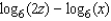 Write the expression as one logarithm.  