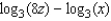 Write the expression as one logarithm.  