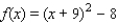 <strong>Express the function in the form of . </strong> A) B) C) D) E)
