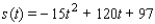 <strong>An object is projected vertically upward from the top of a building with an initial velocity of ft/sec. Its distance in feet above the ground after seconds is given by the equation Find its maximum distance above the ground.</strong> A) ft B) ft C) ft D) ft E) ft