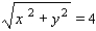 <strong>Find a formula that expresses the fact that P(x, y) is a distance 4 away from the origin.</strong> A) B) C) D) E)