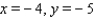 <strong>Find the values of x and y, where x and y are real numbers. </strong> A) B) C) D) E)