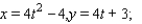 <strong>Find an equation in x and y whose graph contains the points on the curve C. Sketch the graph of C, and indicate the orientation. t in </strong> A) B) C) D) E)