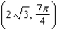 <strong>Change the rectangular coordinates to polar coordinates with and .</strong> A) B) C) D) E)