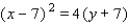<strong>Find an equation of the parabola that satisfies the condition. Vertex , directrix </strong> A) B) C) D) E)