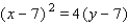 <strong>Find an equation of the parabola that satisfies the condition. Vertex , directrix </strong> A) B) C) D) E)
