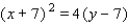 <strong>Find an equation of the parabola that satisfies the condition. Vertex , directrix </strong> A) B) C) D) E)