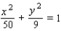 <strong>Find an equation for the ellipse that has its center at the origin and satisfies the conditions. </strong> A) B) C) D) E)