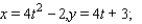 <strong>Find an equation in x and y whose graph contains the points on the curve C. Sketch the graph of C, and indicate the orientation. t in </strong> A) B) C) D) E)